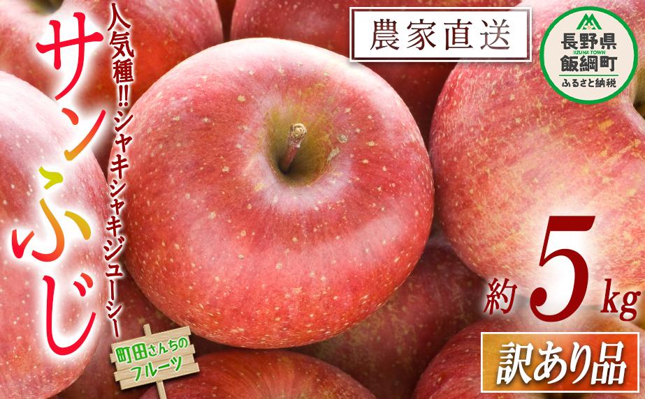 
                  りんご サンふじ 訳あり 5kg 沖縄県への配送不可 2026年12月上旬頃から2027年2月上旬頃まで順次発送予定 町田さんちのりんご 長野県 飯綱町 [1270]
                