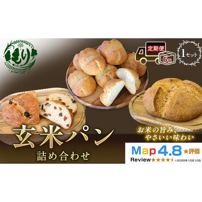 パン 玄米パン3種 カンパーニュ 定期便6ヶ月 パン