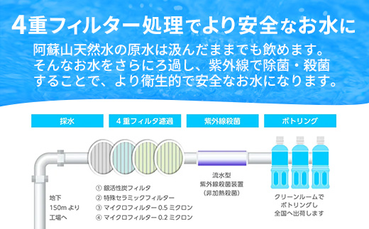 【定期便12ヶ月】熊本のおいしいお水 阿蘇山天然水 500ml×24本（1ケース）（共通返礼品・御船町） - 天然水 水 飲料水 ミネラルウォーター 箱買い まとめ買い ペットボトル 飲料 ウォーター