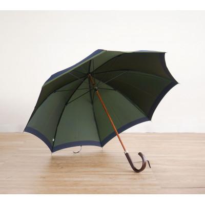 ふるさと納税 中央区 【数量限定】小宮商店の橘(たちばな)雨晴兼用長傘　65cm×8本骨　ネイビー×グリーン