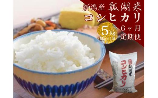 【6か月定期便 コシヒカリ】令和7年産 阿賀野市産コシヒカリ「瓢湖米」合計30kg（5kg×毎月お届け全6回）白米 精米 関口商店 | 新潟県産コシヒカリ 新潟産コシヒカリ 阿賀野産コシヒカリ 阿賀野コシヒカリ 新潟県産こしひかり こしひかり お米 米 ブランド米 おこめ コメ 5キロ 定期便 有機質肥料 にいがた あがの 新潟県 阿賀野市 1N09065