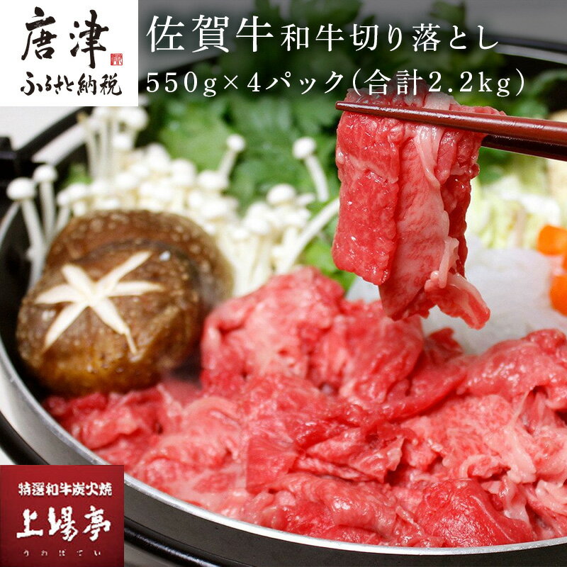 【ふるさと納税】佐賀牛 和牛切り落とし 550g×4パック(合計2.2kg) 小分け こま切れ 牛肉 牛丼 料理「2025年 令和7年」