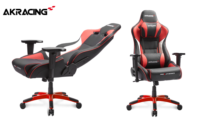 AKRacing Pro-X Gaming Chair (Red) JP エーケーレーシング ゲーミングチェア（ヘッドレスト・ランバーサポート付き） 099H3546_イメージ3