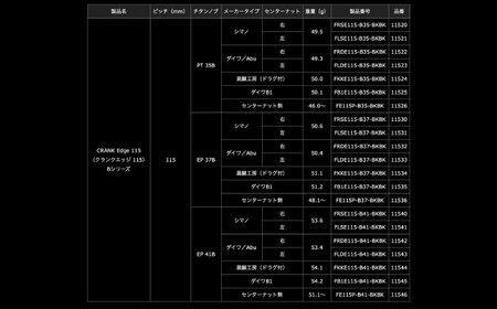 LIVRE リブレ FullComp クランク EDGE115 EP 37Bノブ  ダイワB1用(オールブラック)  / 釣り具 釣り用品 釣り アウトドア 亀山市 / 有限会社メガテック[AMBB2