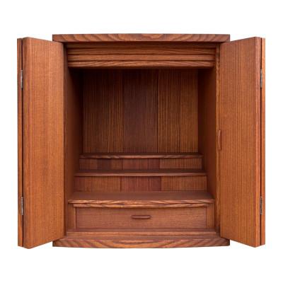 ふるさと納税 岸和田市 総桐無垢オイル仕上げ仏壇【ライトオーク色】(幅455×545)小さな上置き現代家具調ぶつだん厨子