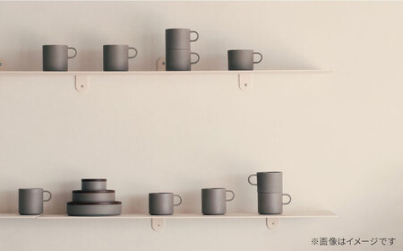 【波佐見焼 HASAMI PORCELAIN】プレート マグカップ Dark Gray 4点セット【東京西海】[DD247]