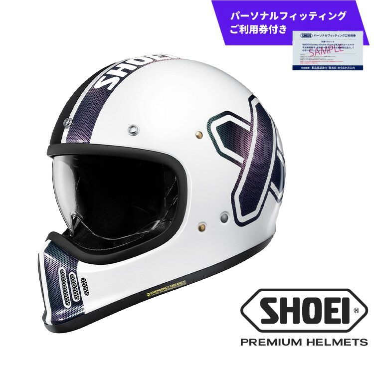 【ふるさと納税】SHOEI ヘルメット EX-ZERO CROSS LOGO2 TC-6 (WHITE/BLACK) パーソナルフィッティングご利用券付 ヘルメット バイク ふるさと納税 ショウエイ バイク用品 ツーリング SHOEI品質 shoei おしゃれ フルフェイス ライダー メンズ レディース 送料無料 岩手県
