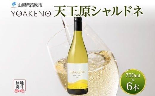 無地熨斗 YOAKENO 天王原シャルドネ 6本 750ml 白ワイン 辛口 お酒 酒 宅飲み 家飲み 晩酌 ご褒美 お祝い パーティー 記念日 人気 送料無料 モンデ酒造 山梨県 笛吹市 177-4-091-noshi