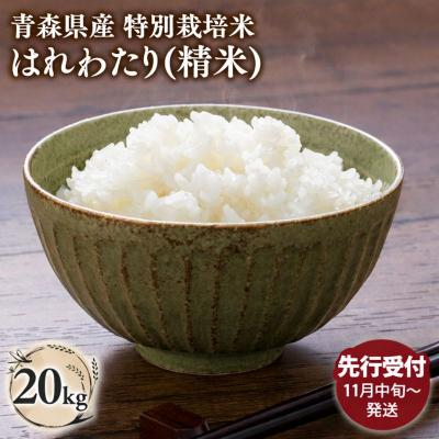 ふるさと納税 平川市 【令和8年産 先行受付 配送時期:2026年11月中旬〜】特別栽培米 はれわたり白米20kg