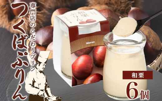 つくばぷりん 和栗ぷりん 6個 プリン ぷりん 和栗 くり クリ 栗 牛乳 ミルク 卵 とろける スイーツ 贅沢 洋菓子 おやつ 冷菓 和スイーツ ご褒美 デザート 人気 グルメ お取り寄せ ギフト プレゼント 贈り物 贈答品 冷蔵 送料無料 ふじ屋 茨城県 桜川市 [EW011sa]