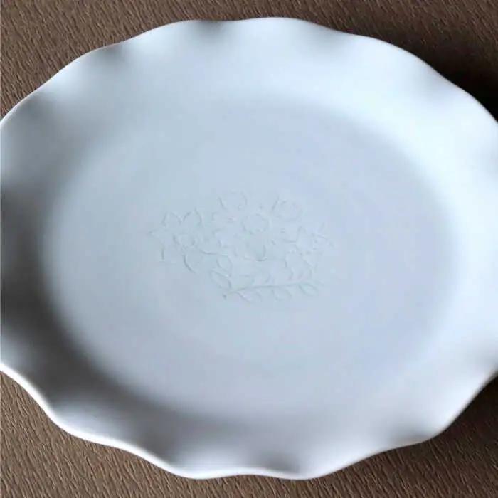 【波佐見焼】フリル ケーキ皿 マグカップ セット  食器 皿 【アトリエビスク】 [RD29]  波佐見焼