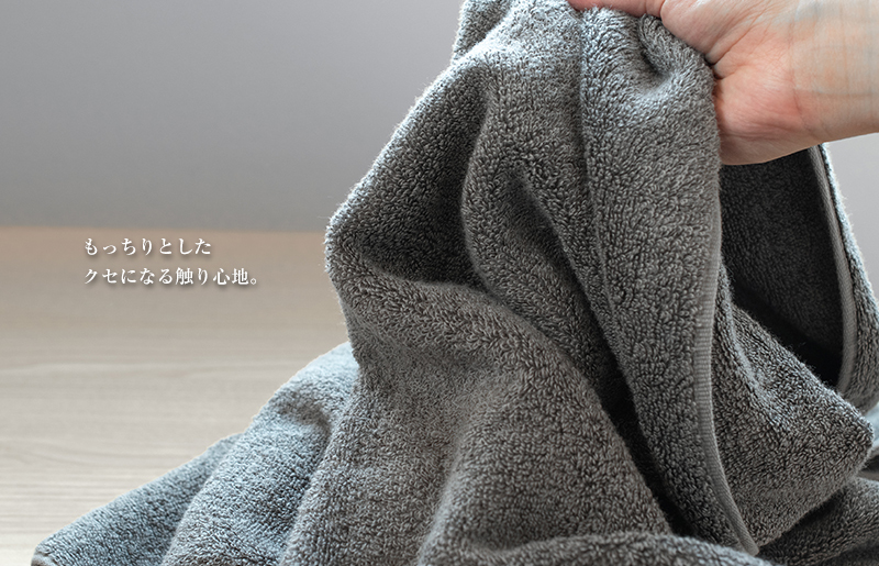 Jovia ジョヴィア バスタオル 2枚（ネイビー、チャコール）【日本製 泉州タオル 吸水 日用品 たおる ロングヘア】 G2854_イメージ3