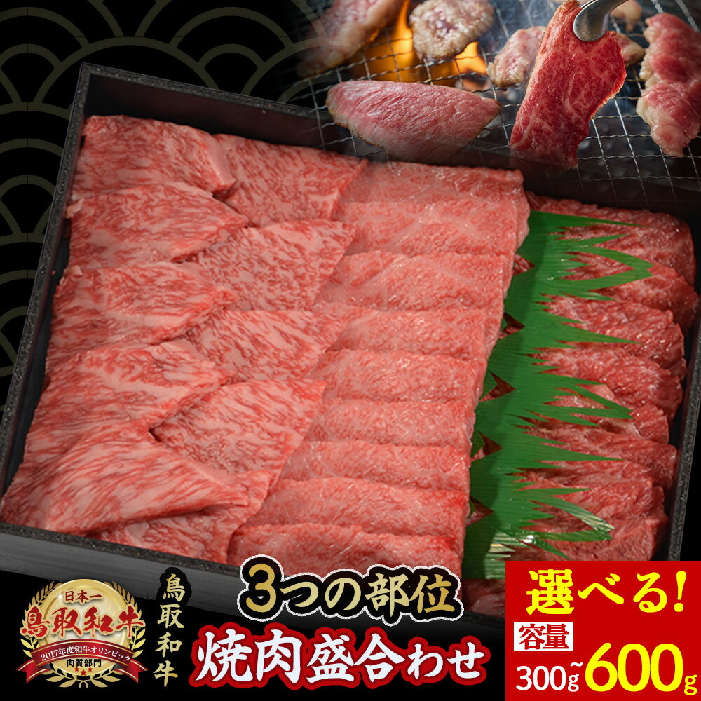 【ふるさと納税】鳥取和牛 3つの部位の 焼肉 盛り合わせ 300g～600g 和牛 黒毛和牛 国産 精肉 ブランド牛 冷凍 焼き肉 肉 ロース モモ バラ 赤身 鳥取県 倉吉市
