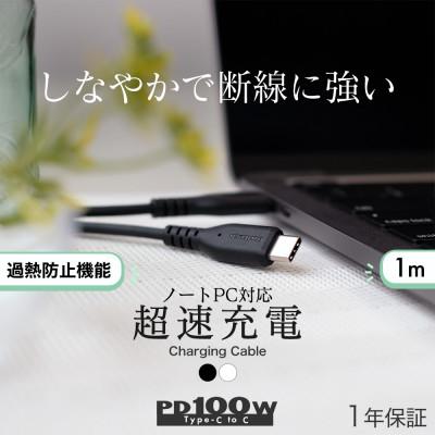 ふるさと納税 海老名市 (オウルテック)しなやかで断線に強い PD100W対応 Type-C to Type-Cケーブル1m