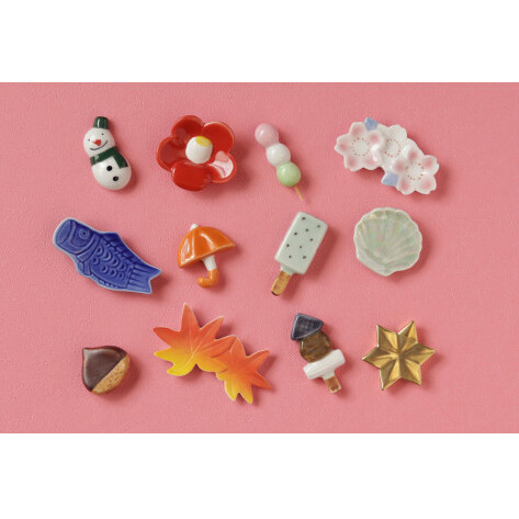 食卓が華やぐ季節の箸置き12個セット 有田焼 箸置きセット 雪だるま箸置き かわいい箸置き カラフル 箸置きギフト SPECIAL THANKS A25-422_イメージ2