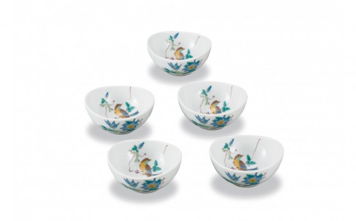 
                  4号小鉢揃　花鳥 民芸品 工芸品 雑貨 食器 鉢皿 キッチン雑貨 キッチン用品
                