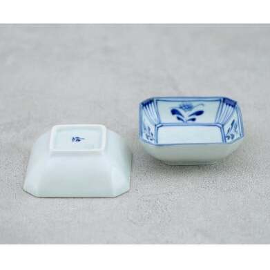 皓洋窯 有田焼 隅切小皿絵変わり5点セット 5枚 正方形 取り皿 食器 うつわ 器 ギフト 贈り物 A30-330_イメージ5