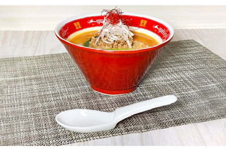 【美濃焼】Re：th らいもん龍どんぶり（白・朱）とレンゲペアセット【本郷】 麺 ラーメン 食器 うつわ 丼 [MCB003]