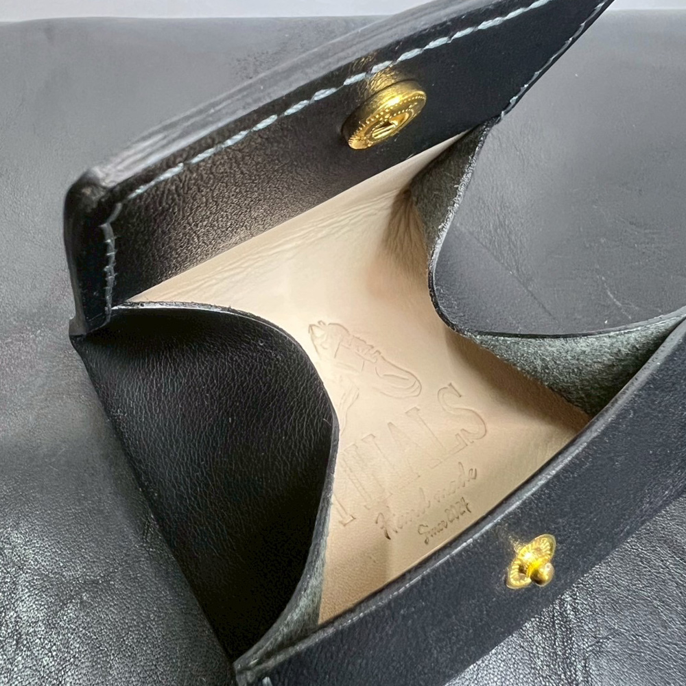 YIHALS ハンドメイド 牛革 コインケース ワインレッド《靴屋が手掛ける革製品》｜イハレス レザー 革小物 [0661]