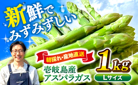 【先行予約】 壱岐産 アスパラガス1kg(Lサイズ)《壱岐市》【きたじま農園】国産 冷蔵配送 産地直送 朝採れ 新鮮 [JGI003] 九州