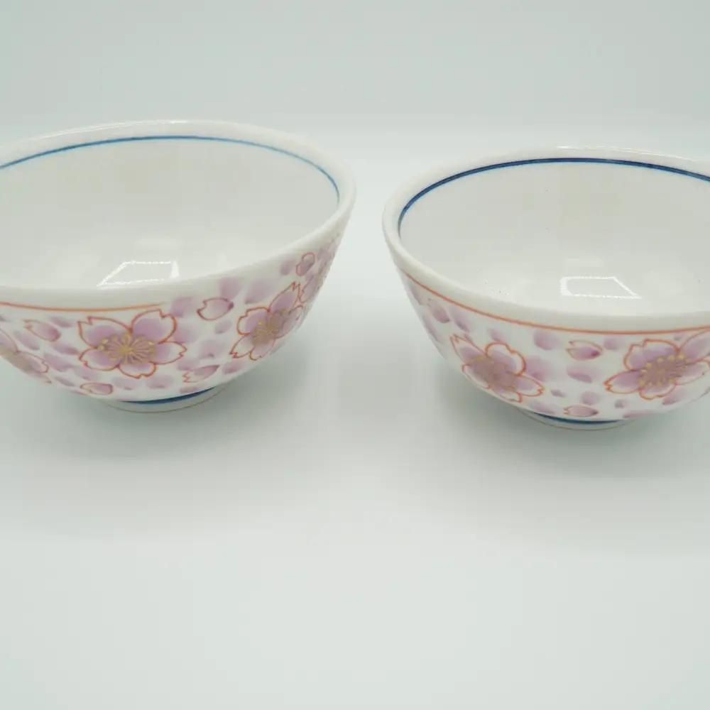 九谷焼 組飯碗・金彩桜