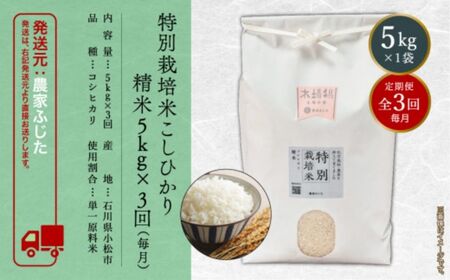 定期便 こしひかり 5kg 3回 3ヵ月