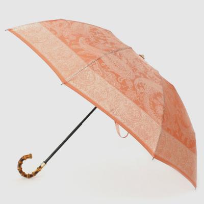 ふるさと納税 富士河口湖町 槙田商店【晴雨兼用】折りたたみ傘 kirie ペイズリー:ビンテージアプリコット |  | 01