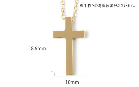 ロッソエブルー ネックレス 40cm k18 18金 ゴールド L クロス 十字架 レディース 岐阜市 / アフェクト[ANGT004]