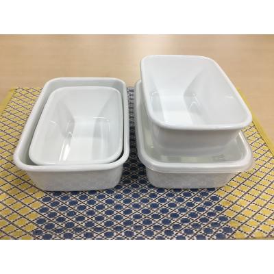 ふるさと納税 栃木市 野田琺瑯 レクタングル深型4点セット シール蓋付(S×2、M×2)