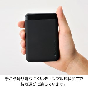 【040-01】ロジテック 耐衝撃USB3.1(Gen1) / USB3.0対応のポータブルハードディスク（HDD）[1TB/ブラック]【LHD-PBM10U3BK】