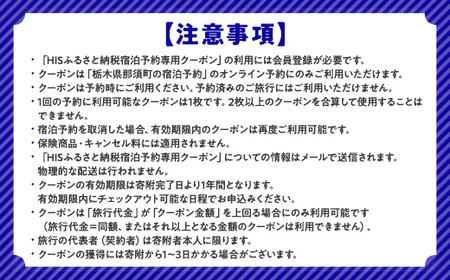 HISふるさと納税宿泊予約専用クーポン（栃木県那須町）15,000円分｜宿泊 宿泊券 旅行 旅行券 旅券 クーポン 旅 トラベル お出かけ 温泉 宿泊予約 HIS 那須 〔E-13〕