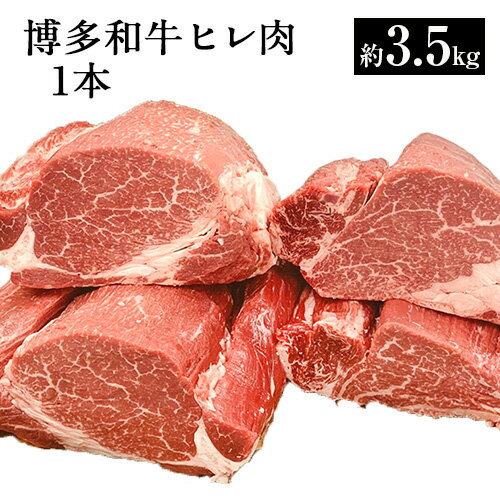【ふるさと納税】博多和牛 ヒレ肉 まるごと1本 約3.5kg 株式会社エム・ケイ食品《60日以内に出荷予定(土日祝除く)》