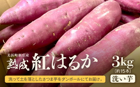 【先行予約】大谷原の熟成さつまいも (3kg 洗い芋) 約15本【2025年10月下旬以降順次発送予定】【入手困難・数量限定】【サツマイモ 芋 イモ 紅はるか べにはるか 熟成 甘い おいしい 国産 