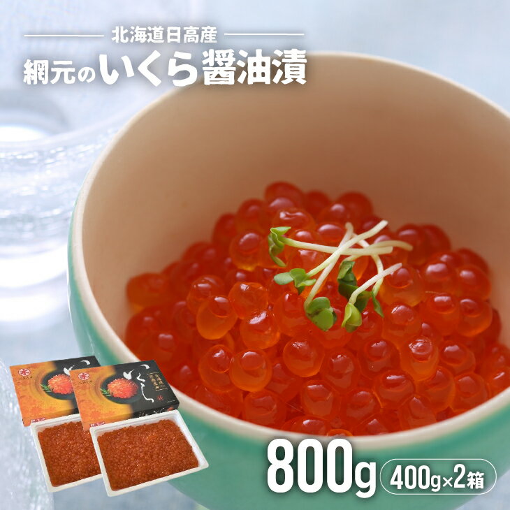 【ふるさと納税】【めしの素(秋鮭)2P付】網元のいくら醤油漬(400gx2箱)[01-578] 北海道 浦河 ふるさと納税 いくら いくら醤油漬 めしの素 炊き込みご飯 秋鮭 送料無料