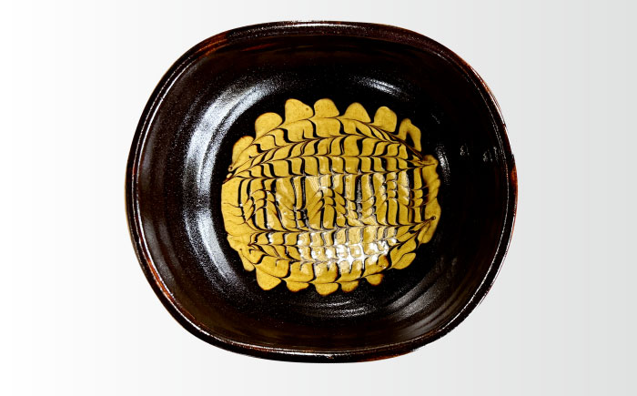 スリップウェア楕円鉢　島根県松江市/株式会社湯町窯 [ALDM013]