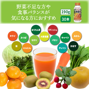 おいしく野菜ジュース 砂糖・食塩不使用 香料・着色料不使用 国産野菜 大分県産フルーツ はちみつ_1532R