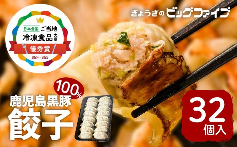 
鹿児島黒豚100％餃子　32個入り　K027-007
