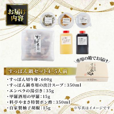 ふるさと納税 宇佐市 料亭やまさ　すっぽん鍋セット　4〜5人前 【105900501】【やまさ】 |  | 03