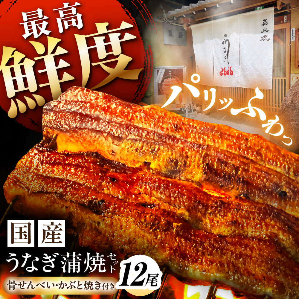 【ふるさと納税】【備長炭】 国産 うなぎの蒲焼 12尾セット 鰻 ウナギ タレ付き 白川町 / 多幸八[AWBL005] うなぎ 蒲焼 国産