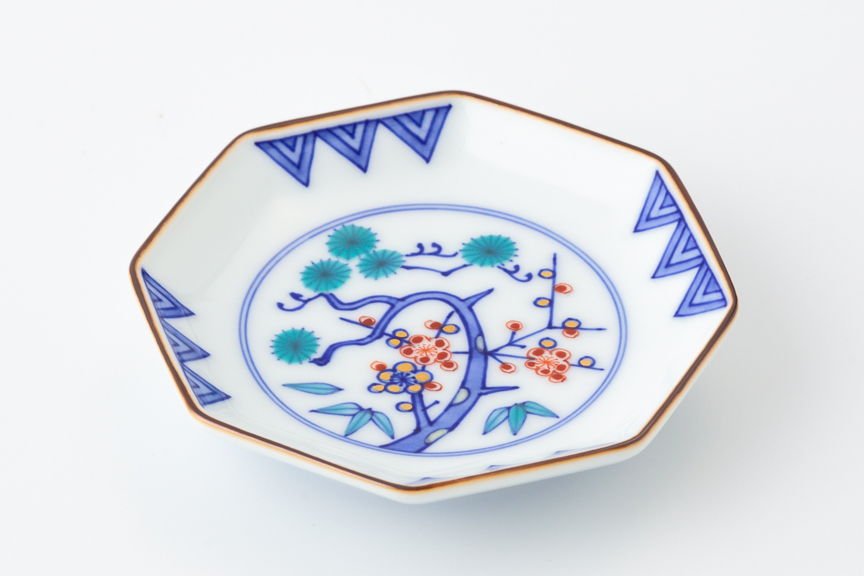 
            有田焼 染錦松竹梅文小皿  1枚 辻精磁社
          