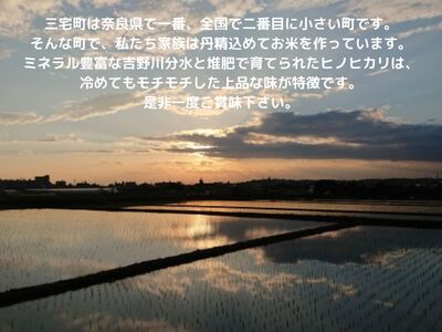 【令和5年産】「ひのひかり」白米5kg 奈良県 三宅町 ヒノヒカリ 冷めてもおいしい もちもち