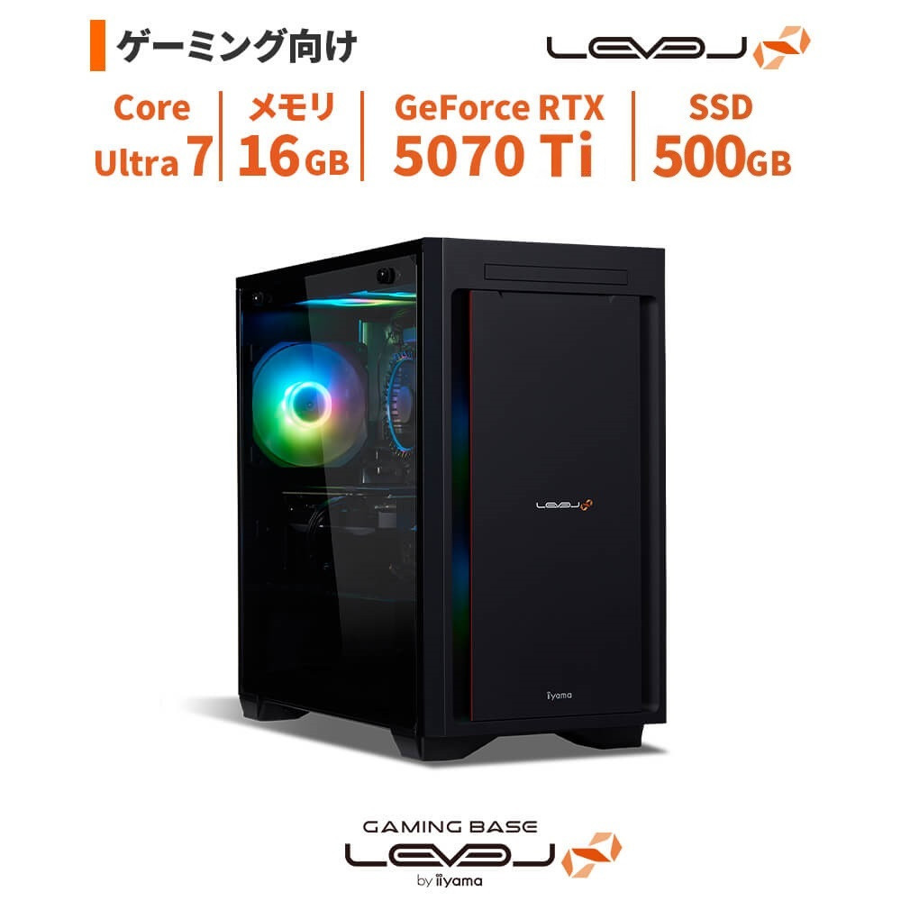 パソコン工房 ミニタワーゲーミングPC Core Ultra 7/5070 Ti/312 322032_EE067
