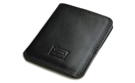 VanNuys 胸ポケットに入る薄型ランチ財布兼薄型名刺ケース 小物 収納 キャメル ブラック 黒 オフィス 会社 社会人 持ち物 牛ヌメ革 スタイリッシュ  キャメル