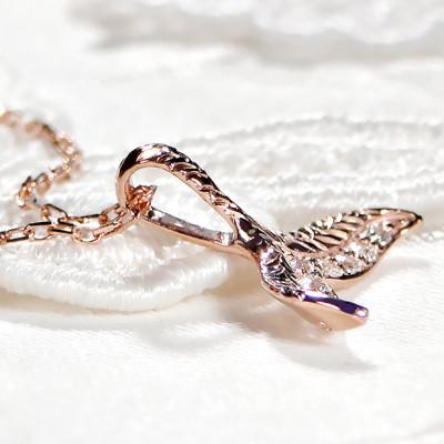 ふるさと納税 韮崎市 ネックレス K18PG ピンクゴールド クジラ ダイヤ ハワイアン彫刻 【f204-k18pg】 |  | 01