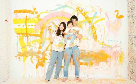 ウォールペイントフォト 写真撮影 ペイントフォト 体験 アート 絵の具 ウォールペイント 非日常 記念日 大田区 東京都