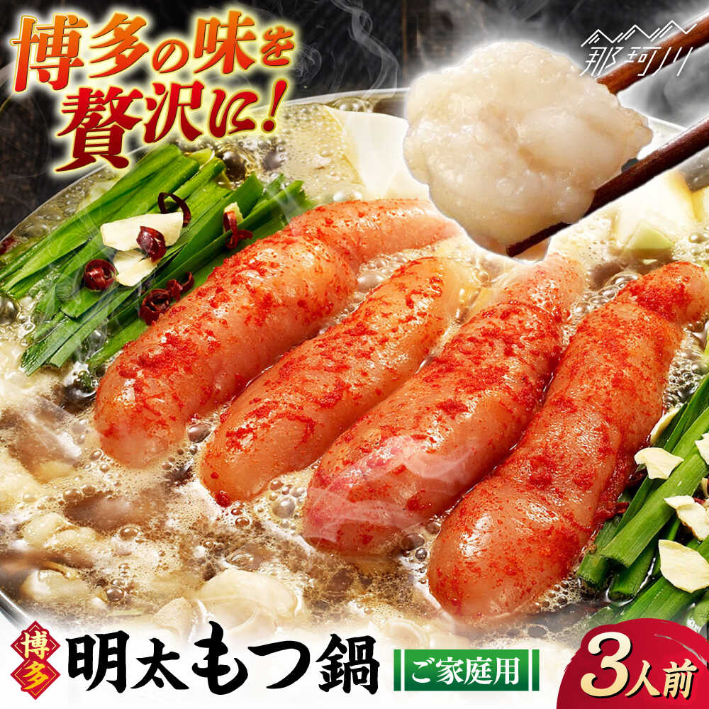【ふるさと納税】【ご家庭用】 博多明太もつ鍋（3人前）那珂川市 | 父の日/株式会社 海千[GGA011] 10000 10000円 1万円 以上