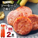 【ふるさと納税】AI066 特大！ ソーセージ 2種2本 食べ比べ セット（島原ハムポークソーセージ800g×1本 島原工房ソーセージ770g×1本） [ ハム ソーセージ 肉 豚肉 おつまみ 国産 長崎県 島原市 ]