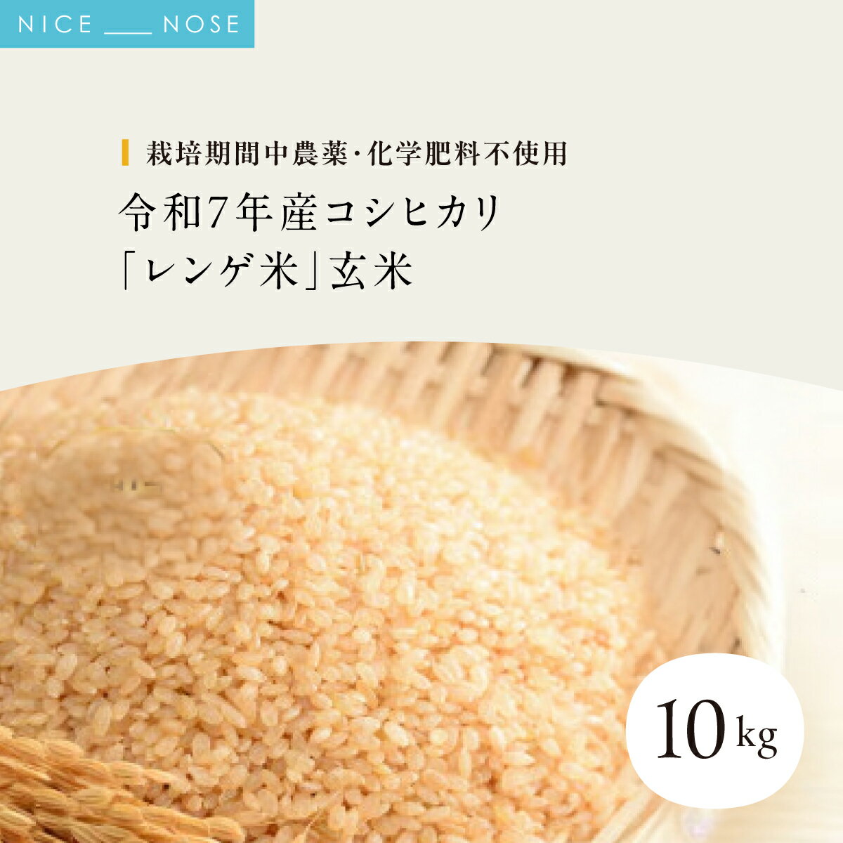 【ふるさと納税】令和7年産コシヒカリ「レンゲ米」玄米10kg (栽培期間中農薬・化学肥料不使用)