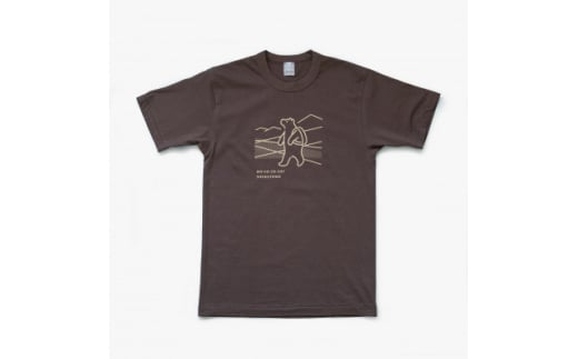 「知床トコさん」×久米繊維　コットンTシャツ　トレッキング柄　Mサイズ　半袖【1629402】