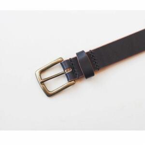 【minca】幅30mmベルト/32インチ  栃木レザーの希少な「ハーネスレザー」使用の贅沢な1枚革のレザーベルト/ブラック/HL-B01/BLACK/minca 579